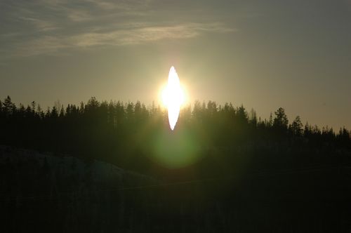 At solar noon, the sun, now at its zenith, tries to destroy my camera